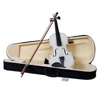 white new beginner violin 44 59cm acoustic violinbow case rosin accessories