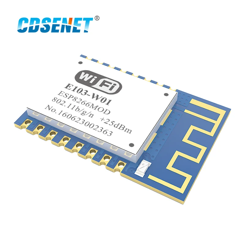 10pcs CDSENET 2.4G Wifi Module ESP8266 E103-W01 20dBm 100m SMD Wireless Transceiver | Мобильные телефоны и аксессуары