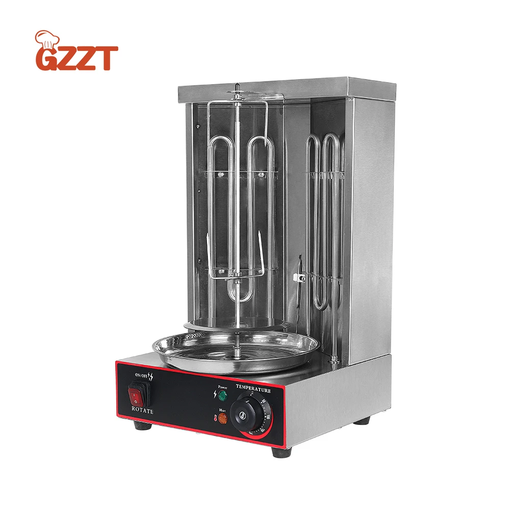GZZT Electric Kebab Shawarma Commercial Stainless Steel Grill Machine Vertical Kebab Roaster Rotisserie Equipment 110V/220V/240V