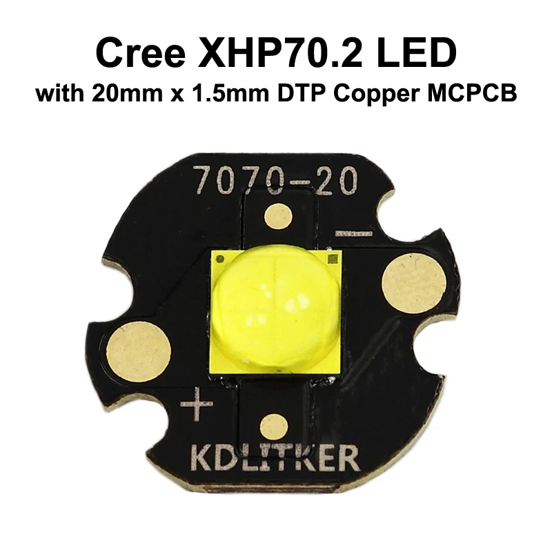Высокомощный Cree XHP70.2 Белый/нейтральный белый/теплый белый светодиодный