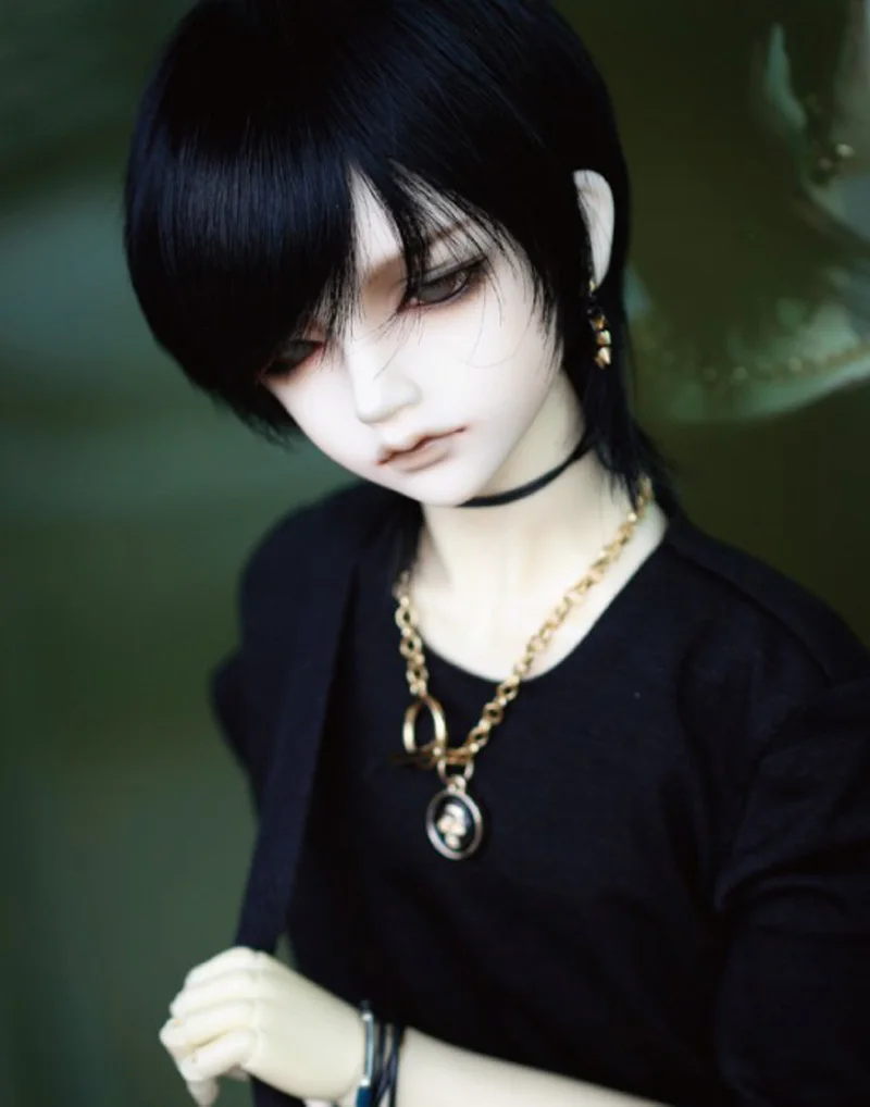 1/3 1/4 мода короткий стиль Bjd SD кукла черные парики для BJD куклы мужские крутые