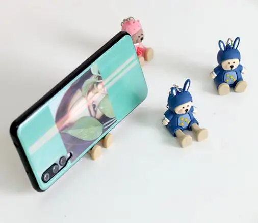 Мультфильм мобильный телефон держатель силиконовый стерео телескопические