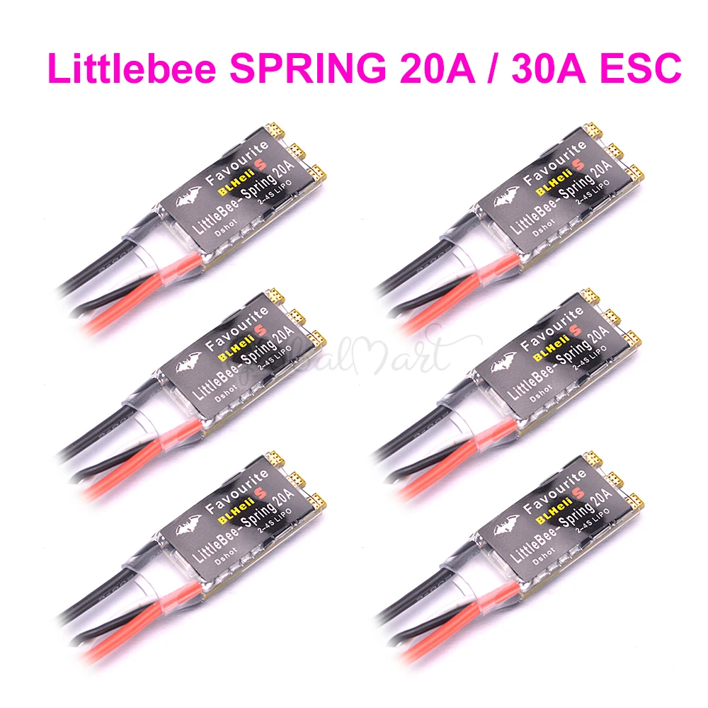 FVT LITTLEBEE BLheli s BLHeli_S SPRING 20A 2 4S / 30A ESC 6S поддерживает Mulitshot DSHOT Oneshot42 OneShot125 для QAV X 214
