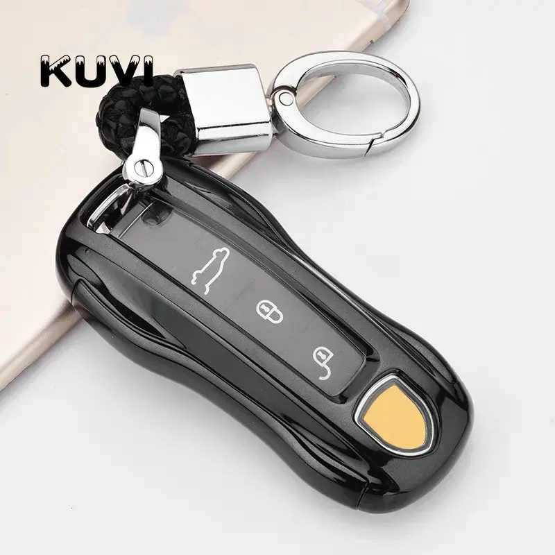 Высококачественный чехол для ключей из поликарбоната и ТПУ защитный Porsche Cayenne Macan