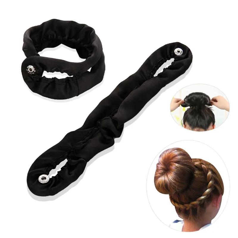 2 Волшебные сделай сам для девушек Шелковый пончик волос устройство пучка