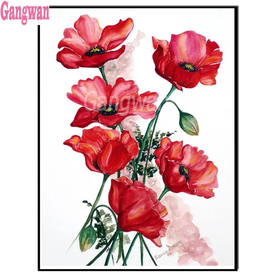 

3D картина стразы, мозаика Красного мака, полная вышивка, картина стразами, распродажа, хрустальные бусины, домашний декор, натюрморт