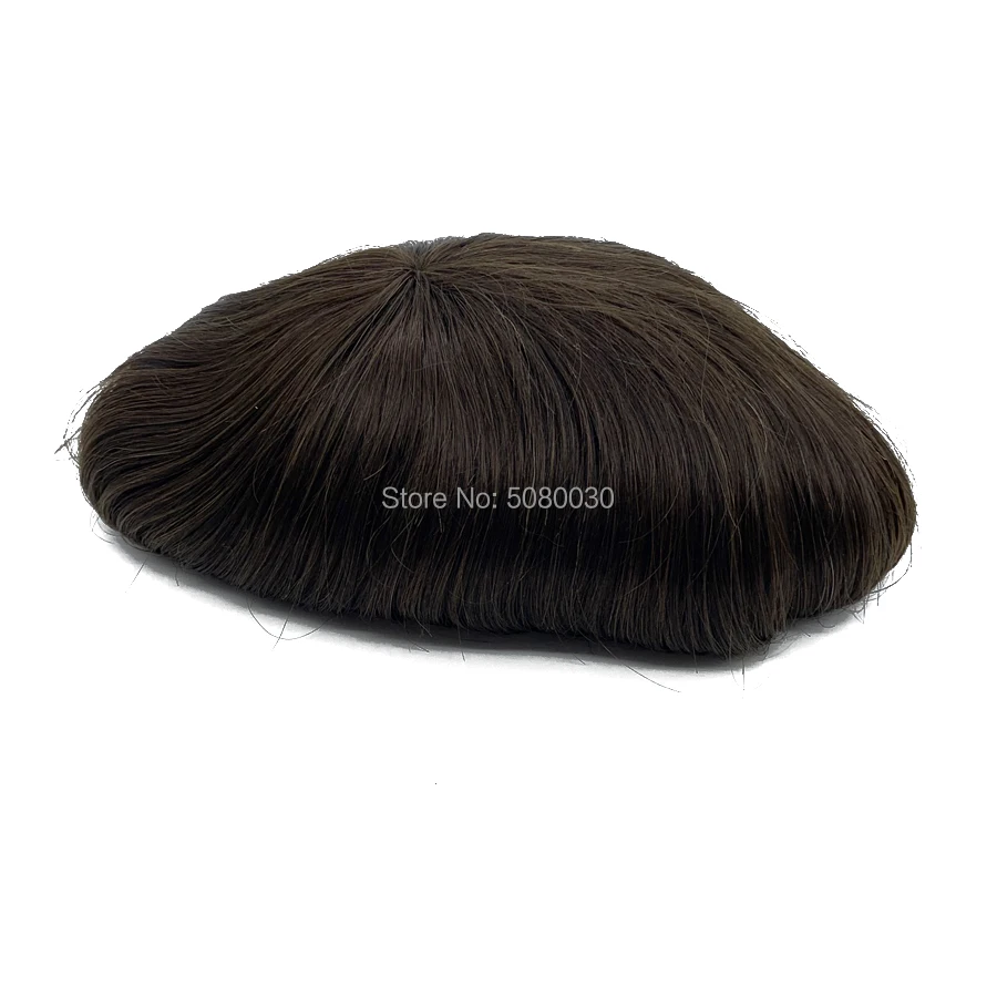 Индивидуальный заказ toupee моно кружевная основа человек переплетение блок человеческих волос мужские парики