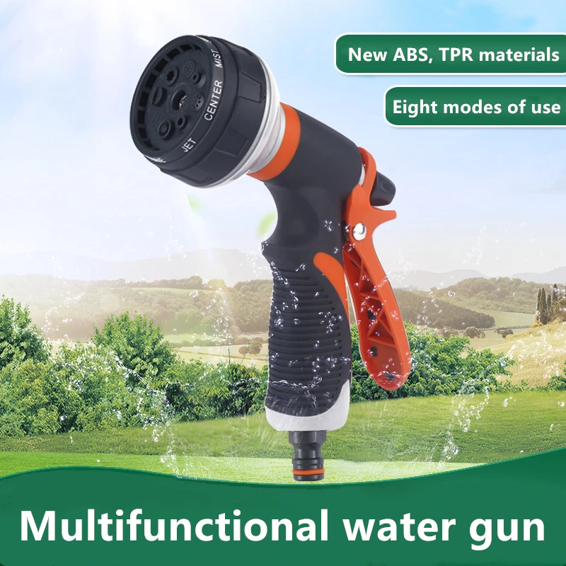 

Watering Water Gun Lawn Hose Tools Multi-function Garden Agriculture Spray High Pressure Sprinkle Hand-held Car Wash Nozzle