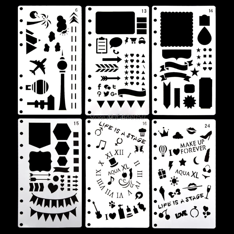 Bullet Journal трафарет пластиковый планировщик DIY ремесло рисунок шаблон Дневник