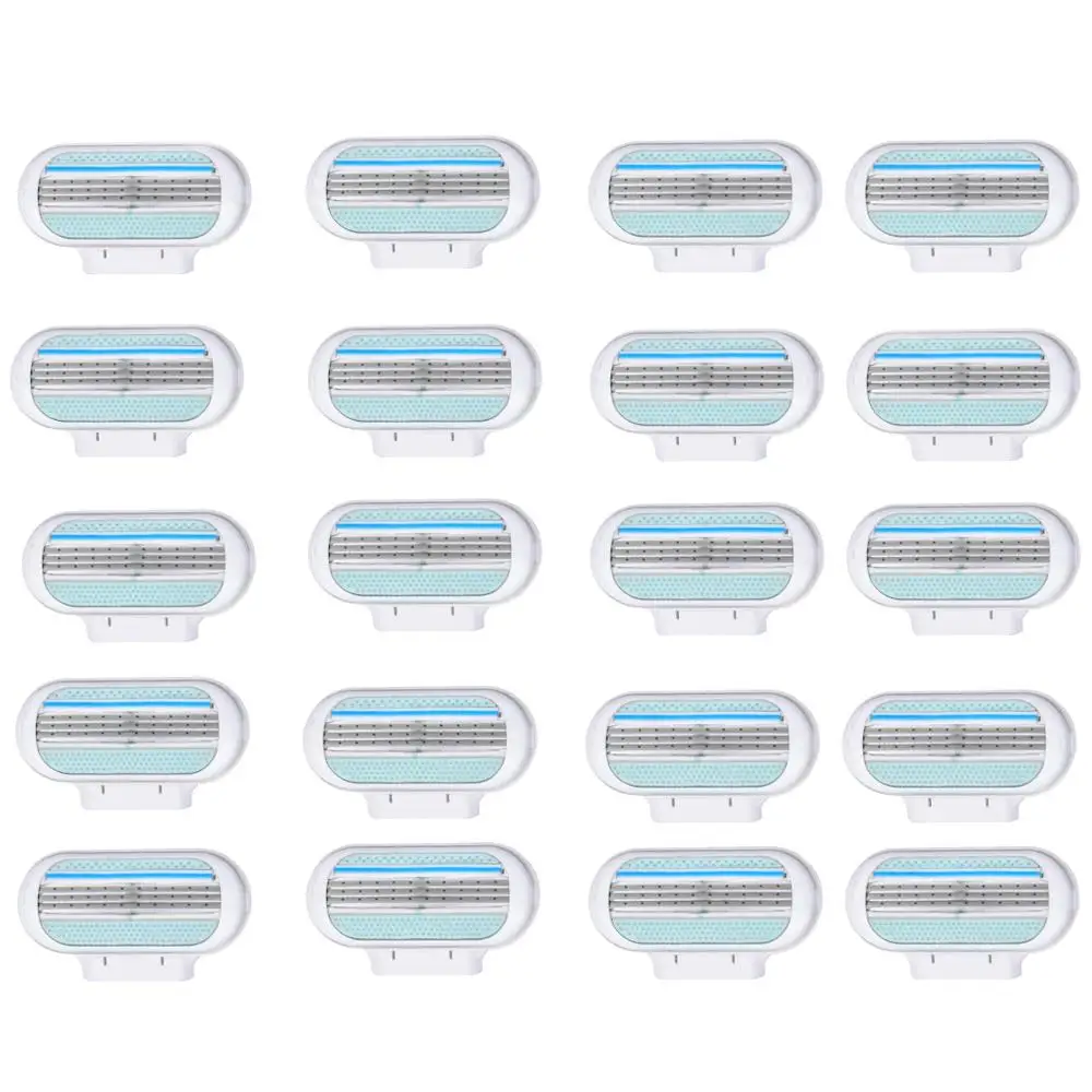 

Woman Razor Blade Shaving Female Sharpener 3 Layer Top Quality Razor Blades Head Suitable for Giilette Venus Hair Removal