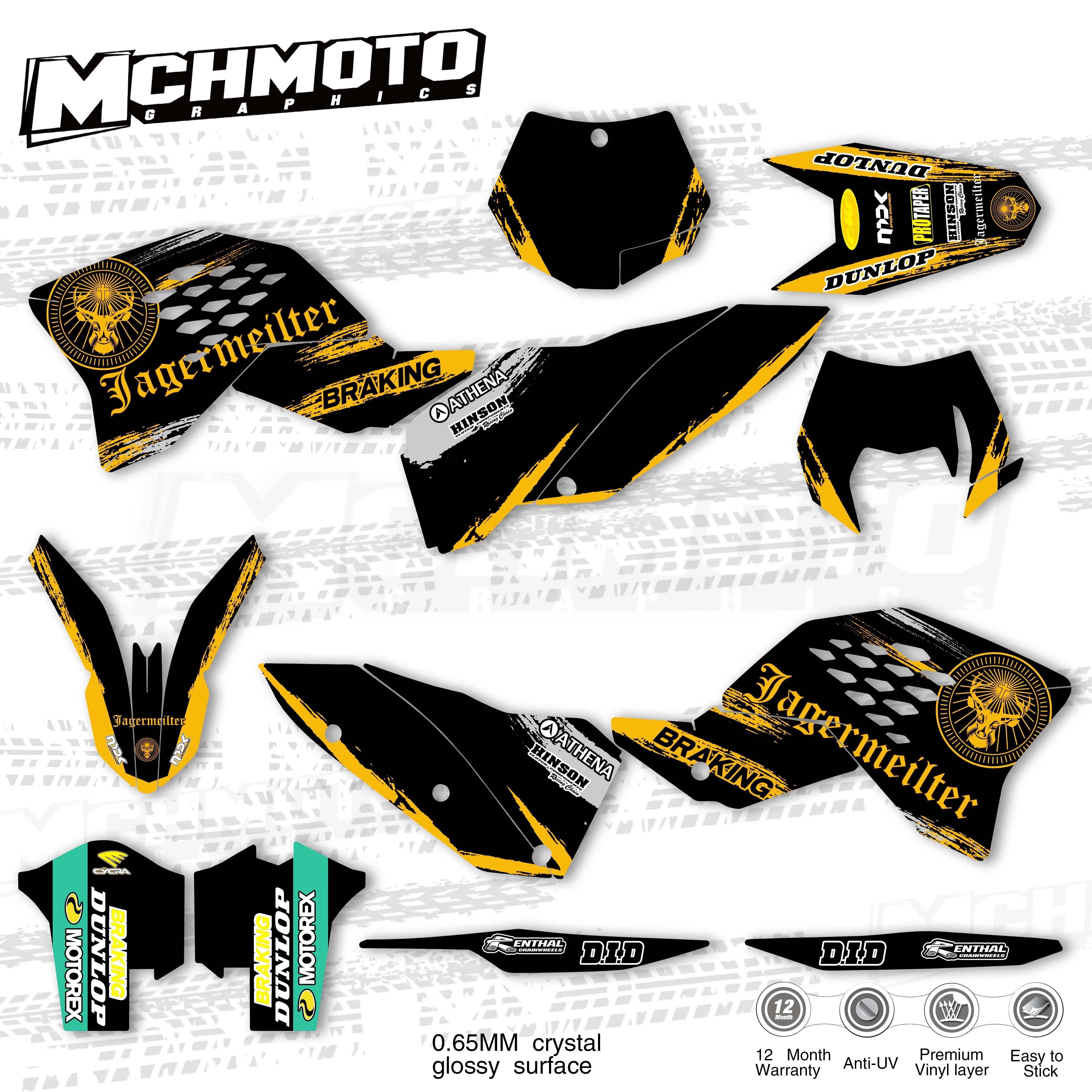 MCHMFG для KTM EXC EXC-F 125 250 300 450 530 2008 2009 2010 2011 полностью графические Наклейки на заднюю