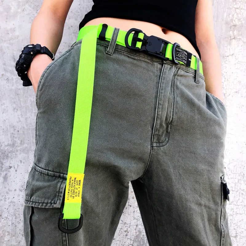 

2021 New Canvas Belt Men's Trendy Overalls Magnetic Buckle Belt Function Lengthening Jeans Women's Versatile Belt