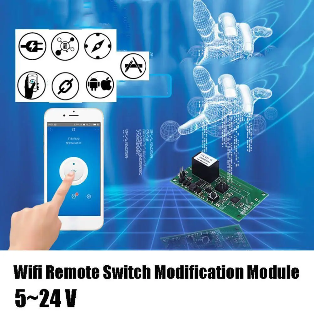 Беспроводной модуль переключателя SONOFF SV 5-24 В для IOS и Android | Электроника