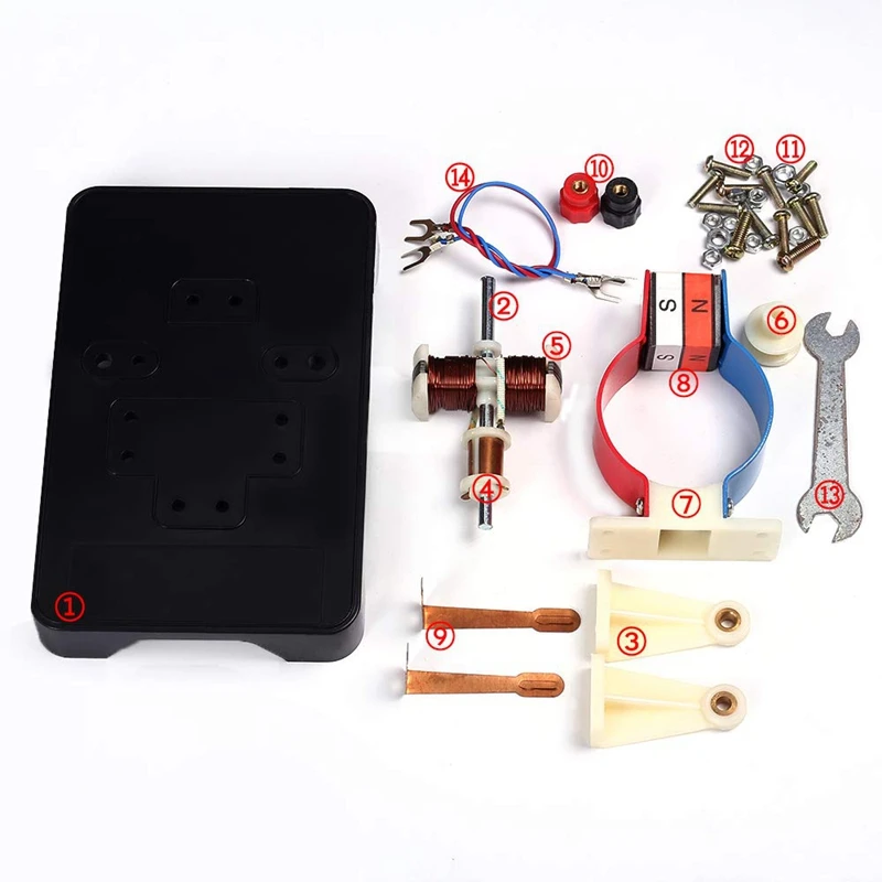 Diy простой электродвигатель постоянного тока Модель собрать комплект для детей