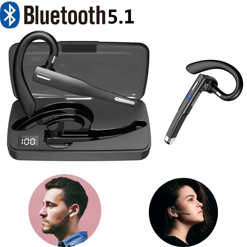 

Wireless Bluetooth 5.1 Earphone Noise Reduction HandsFree Earbud Stereo Music Headset With LED Digital Display In-ear Headphone