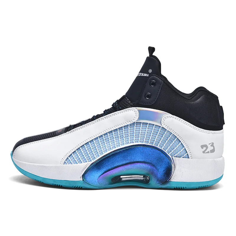 

High-top Big Size Street Basketball Shoes Men Outdoor Sneakers Men Wear Resistant Cushioning Shoes Breathable Sport Shoes Unisex