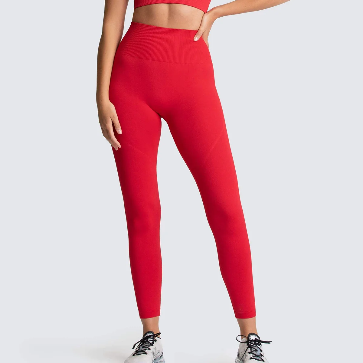 

Women's high waist peach push hip tights workout leggings seamless solid color breathable and quick-drying fitness pants