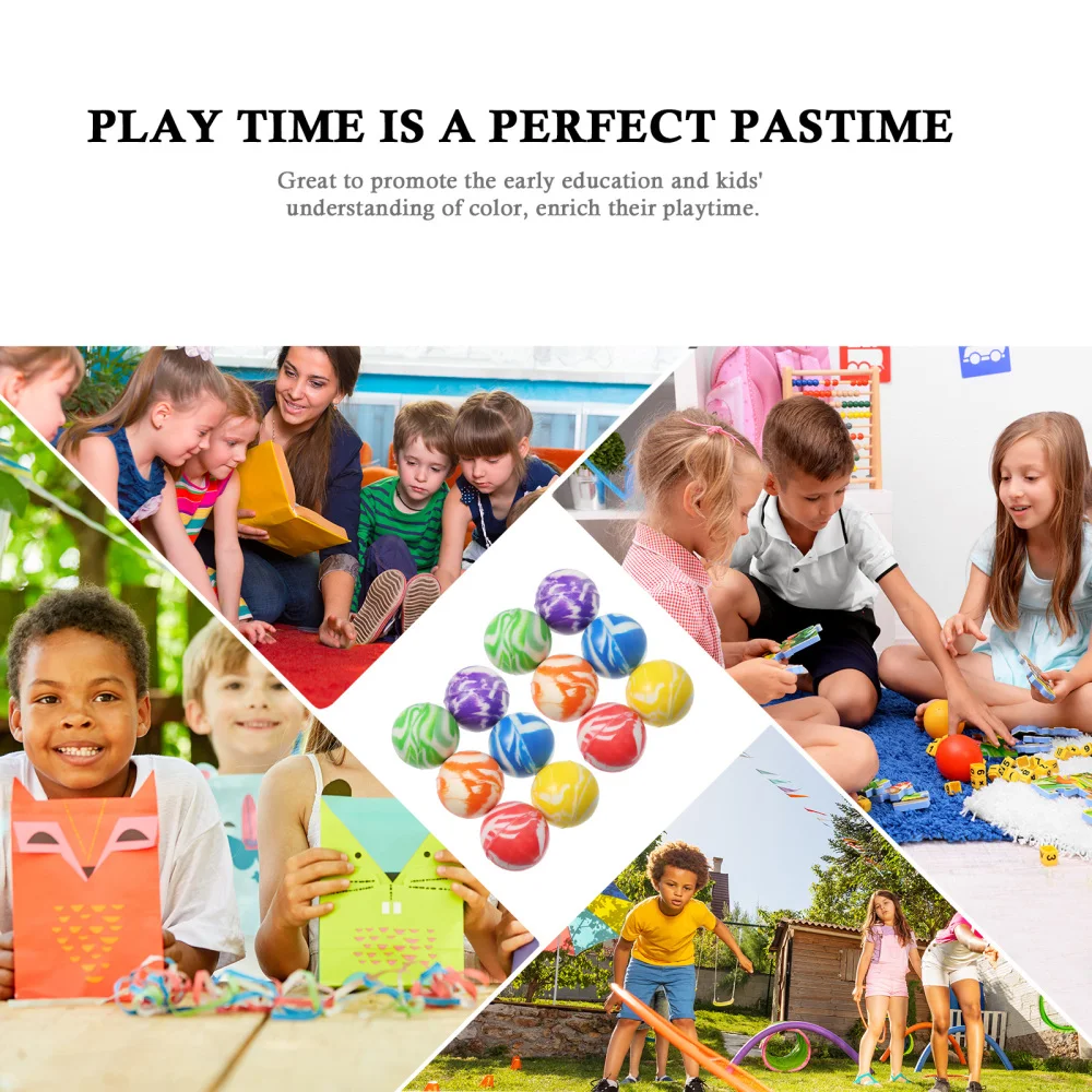 

50Pcs Rubber Bouncy Balls Colorful Bounce Balls Jumping Balls for Kids