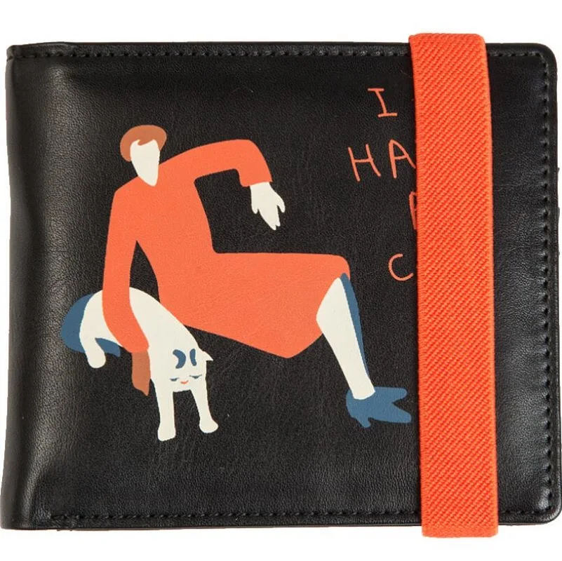 YIZIStore Милые ПУ печатных folio короткие кошельки для женщин с эластичной нитью в