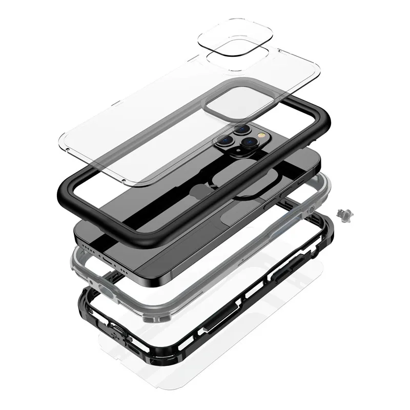 Водонепроницаемый Чехол IP68 для телефона iPhone 12 13 Pro Max подводный прозрачный
