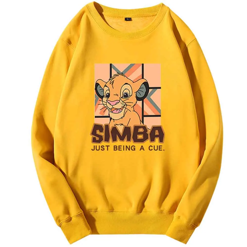 Женский свитер с круглым вырезом и принтом Король джунглей унисекс 8 цветов