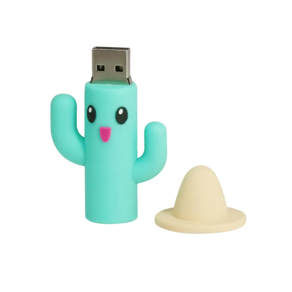 Силиконовый USB флеш накопитель 128 ГБ Blue Cactus Pendrive 8 16 32 64 Драйвер ручки 256 2.0 Memory Stick