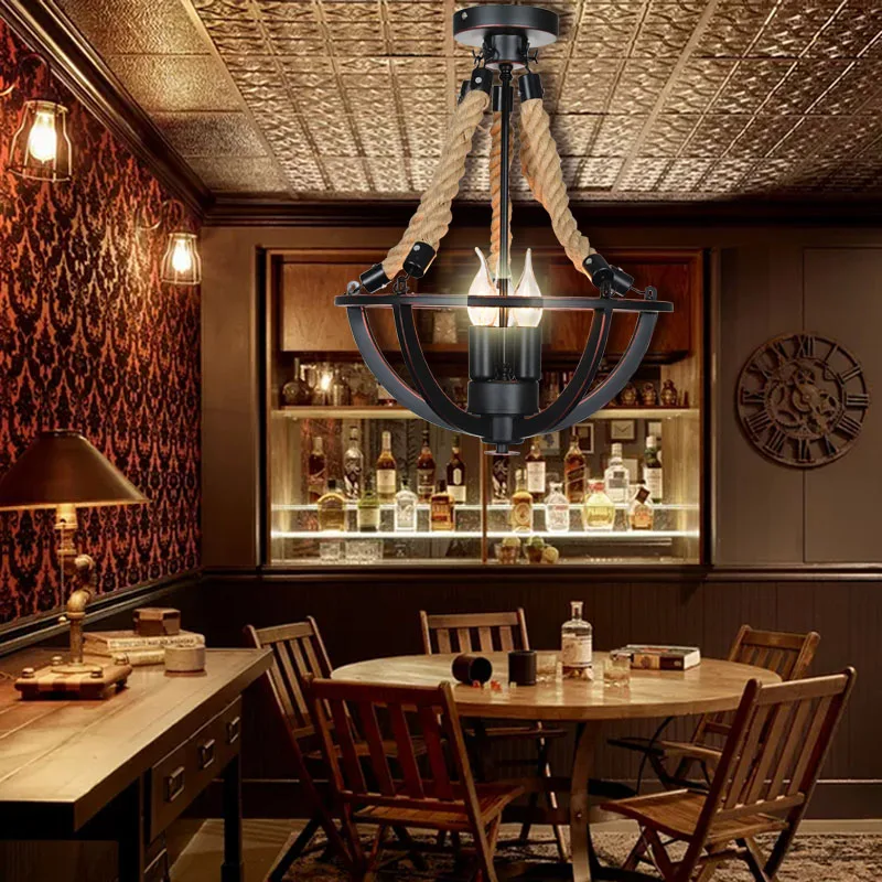 Винтажная ретро люстра для ресторана кафе Гостиная Бар одежда молочный чай салон