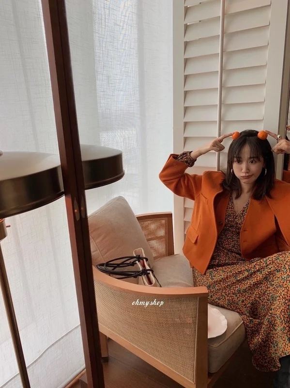 

Цитрусовый ароматический ретро платье 2021 Ранняя осень новый романтический