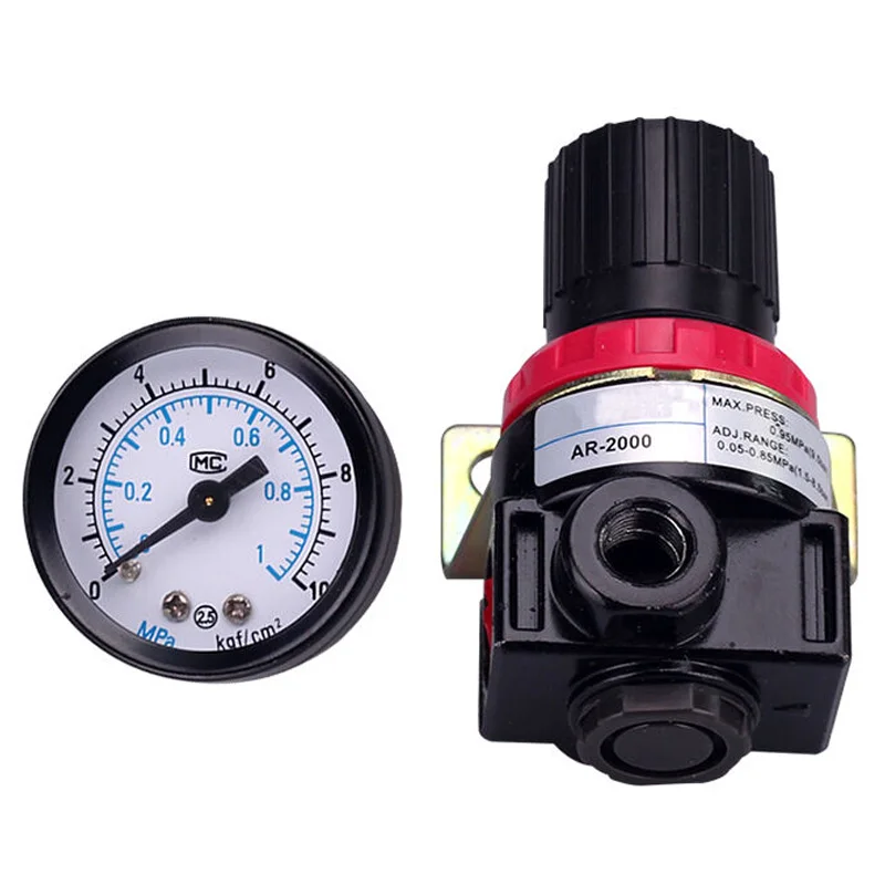 Регулятор давления AR2000 02 G1/4 '' рельефный мини-регулятор компрессора блоки