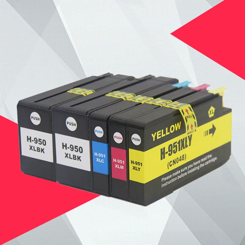 

5PK Compatible For HP 950XL 951XL 950 951 Ink Cartridges With Officejet Pro 8100 8600 8630 8640 8610 8680