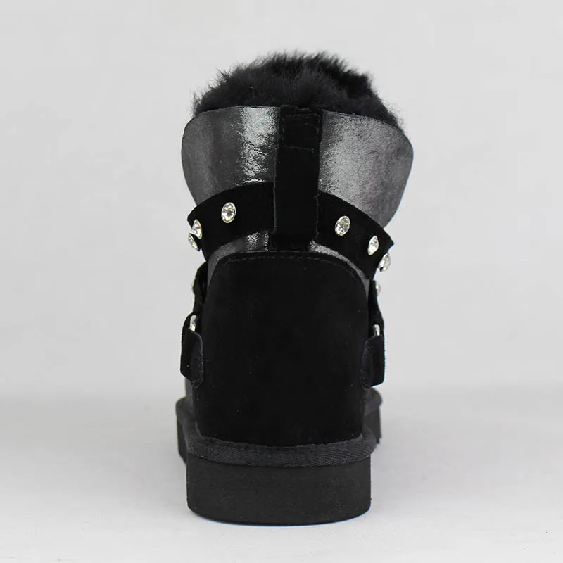 Ботинки женские зимние из натуральной овечьей кожи 100% натуральный мех с
