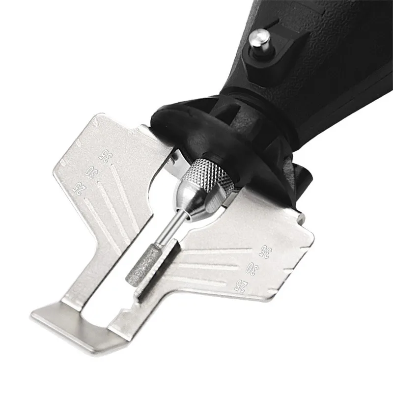 

Electric Grinding Saw Chain Serrated Grinding Tool Accessory with Sawtooth Polishing Rods Ruler for Electric Grinder Saw Chain