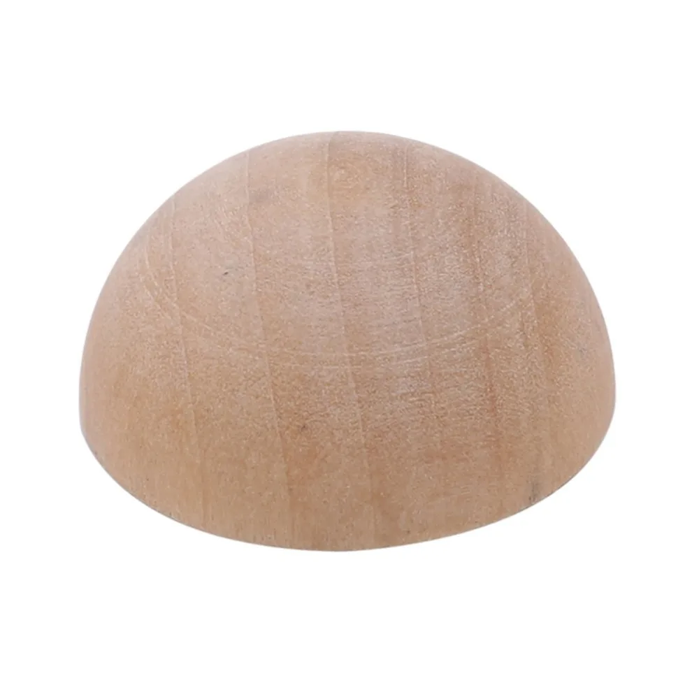 

DIY Baby Teether Nursing Boxed Half Ball Wood Bead Unfinished Round Wooden Cabochon Beads Semicircle Ball Newborn Chewable Toys