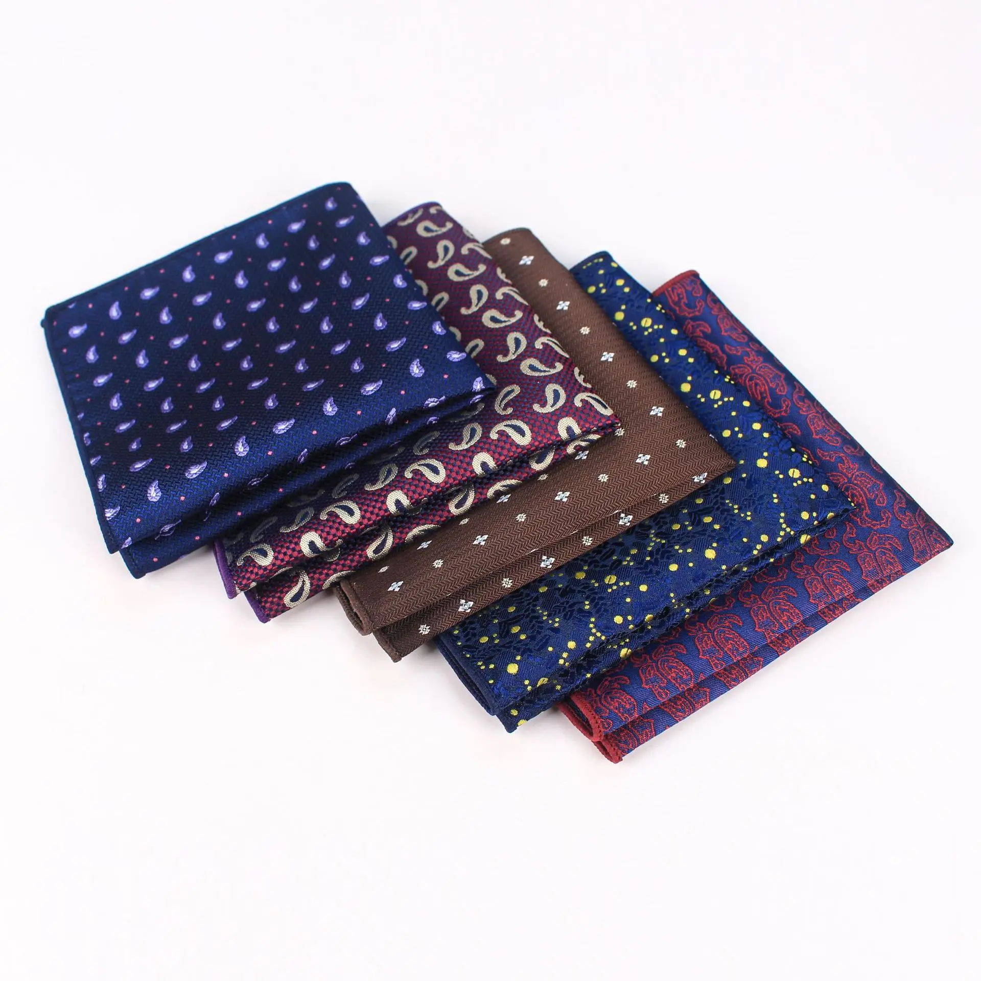 Linbaiway Классические мужские галстуки с пейсли цветами карманные полотенца 8 5 см
