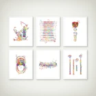 Современная Картина на холсте, стоматологическое оборудование, медицинские настенные художественные плакаты, принты, анатомия зубов, декор для клиники, подарок для дантиста