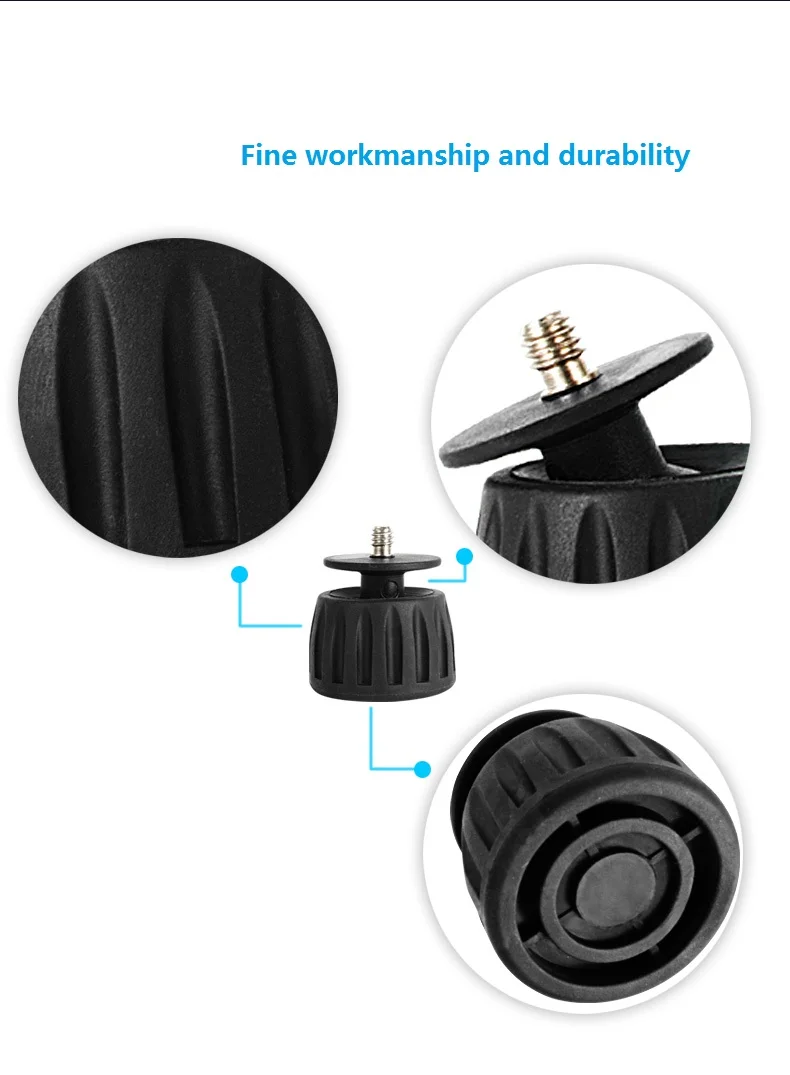 

3pcs 1/4-3/8 rubber non-slip foot pad tripod monopod unicorner adjustable angle photography camera accessories