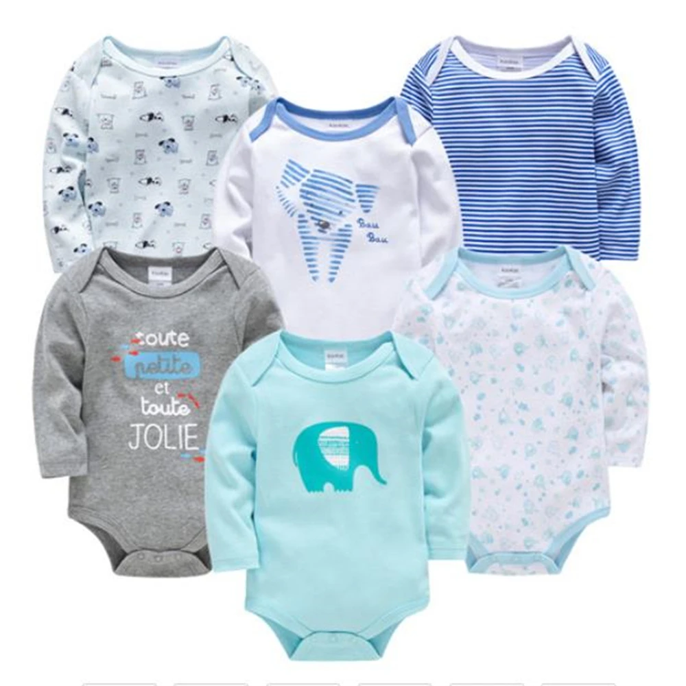 Kavkas New Baby Girls Bodysuit Roupas Bebe De 6PCS 3 PCS 100% Cotton Boy Girl Clothes 0-3 months Newborn body bebe Clothing | Детская
