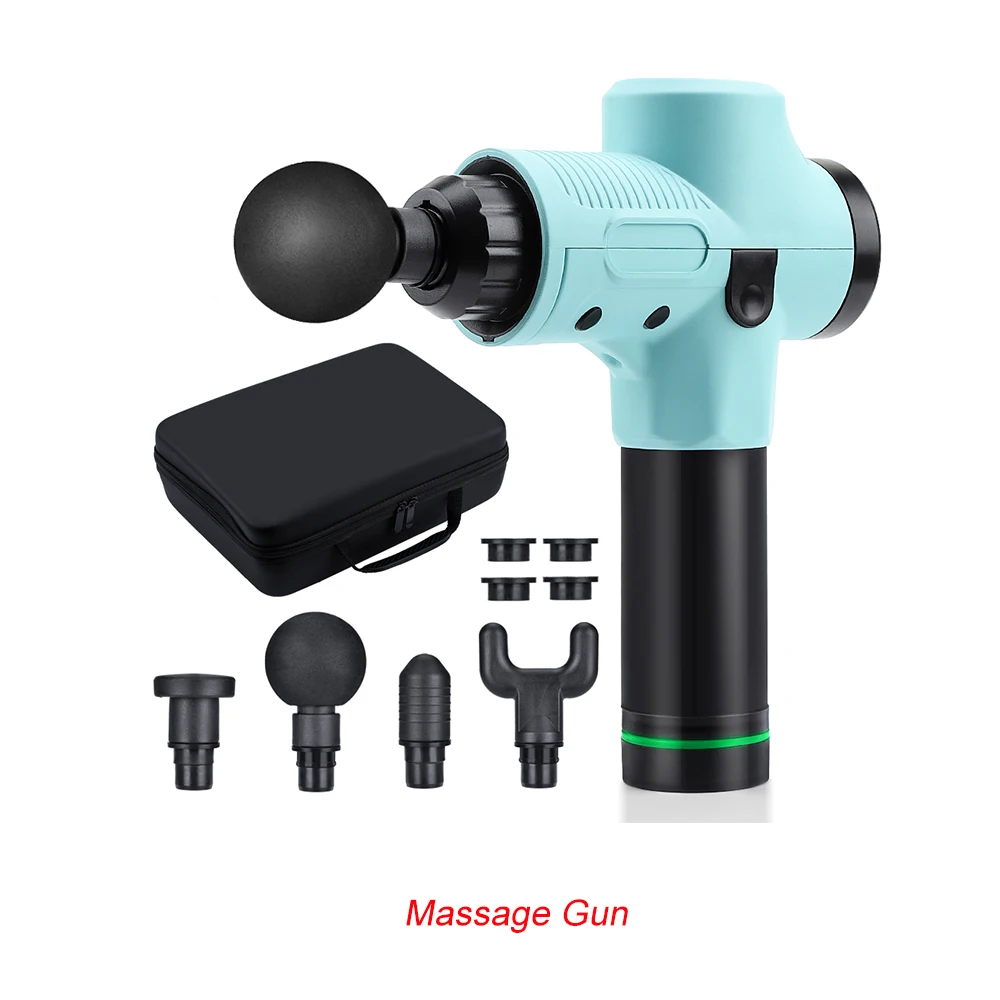 Powerful Handheld Tissue Massage Gun Ultra Quiet Cordless Muscle Massager Muscle Pain Tension Relief Massage Device