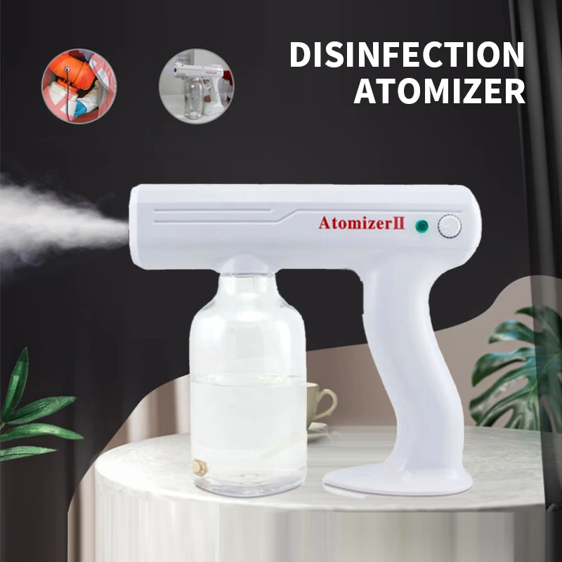 

800ML Wireless Charging Nano Atomization Disinfection Spray Portable Steam Atomizer Spray Blue Light Machine Steam Spray Guns