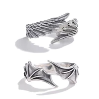 angel demon wing couples rings for women men matching trendy promise ring for teen thumb jewelry engagement wholesale