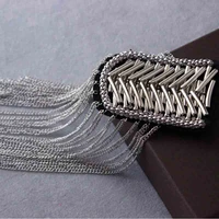 one piece breastpin tassels shoulder board mark knot epaulet metal badges applique patches for clothing az 2573
