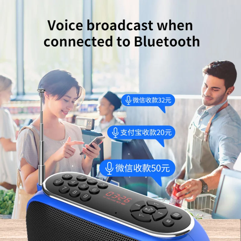 Портативный сабвуфер Bluetooth-динамик FM-радио многофункциональное мини-радио для