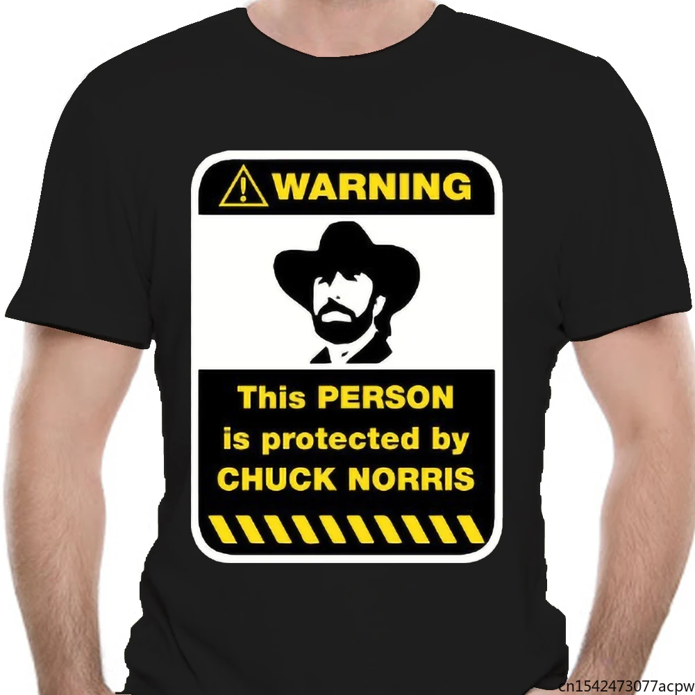

This Person Is Protected By Chuck Norris Warning Sign Men's T-Shirt