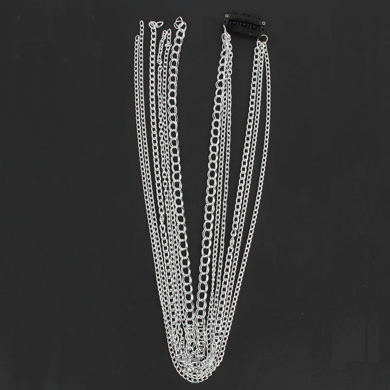 Новинка металлический зажим для волос серебристый на цепочке женщин и девушек BB