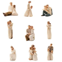 mgtnordic style love family resin figure figurine ornaments family happy time home decoration crafts furnishings