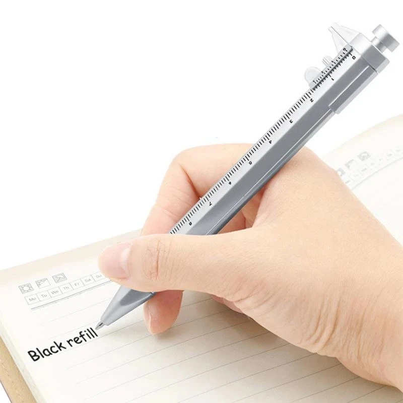 

LOLEDE Plastic Multi Function 1.0mm Gel Ink Ball Pen Multifunction Vernier Caliper Pen Stationery Ballpoint Pen