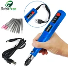USB аккумуляторная дрель электрическая резьба ручка переменной Скорость роторные Инструменты Kit Мини электрическая ручка для гравировки для шлифовки и полировки