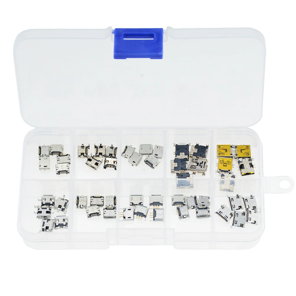 50 шт./корт. 10 моделей каждая из 5 шт. микро гнездовых USB разъемов гнездовой разъем Usb