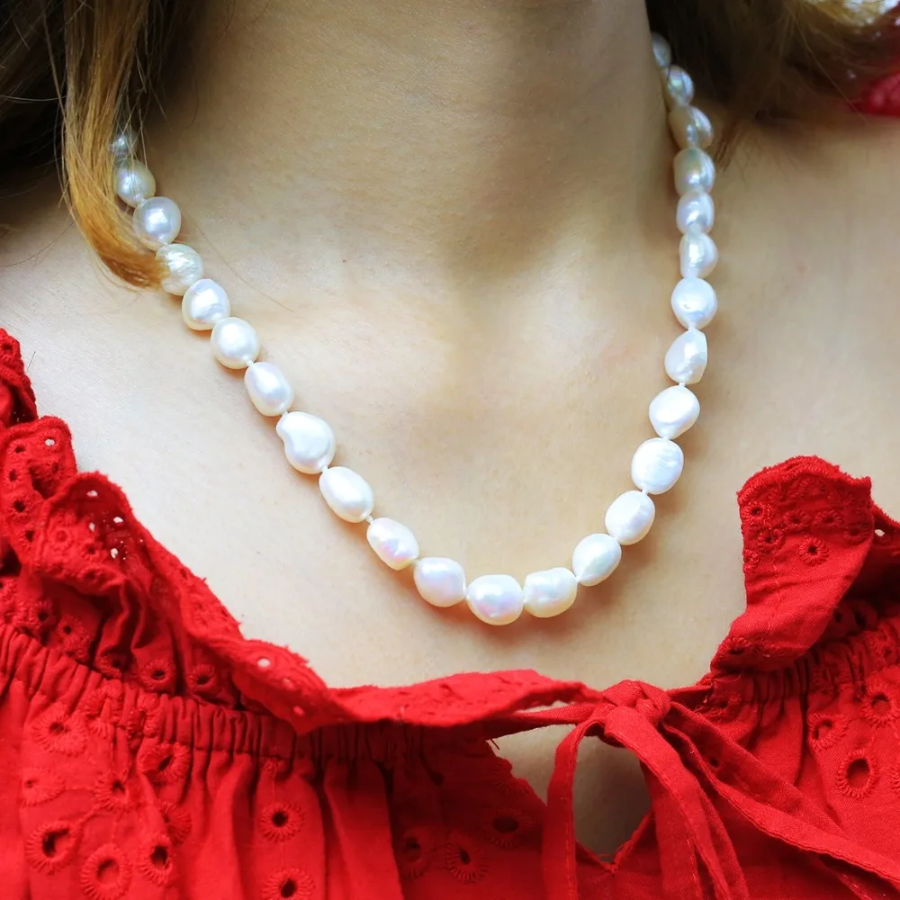 

Ожерелье женское из натурального пресноводного жемчуга, 3 цвета, 10-11 мм