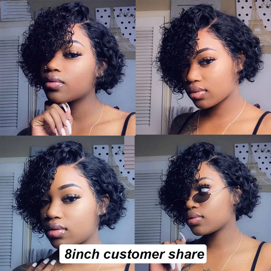 Волнистые парики из человеческих волос бразильские на сетке волнистые волосы 4x4